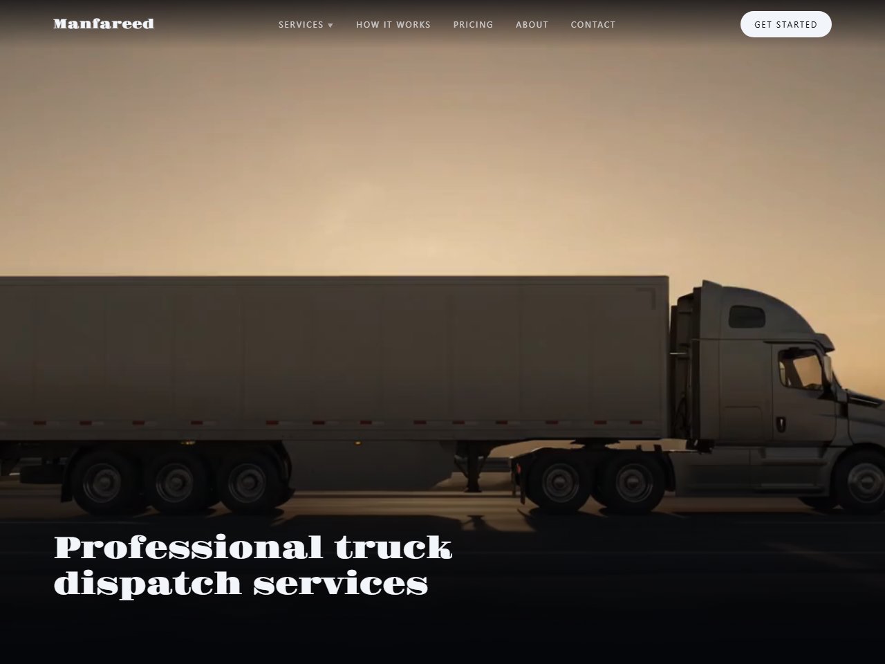 Munfareed Logistics sayti - bosh sahifa